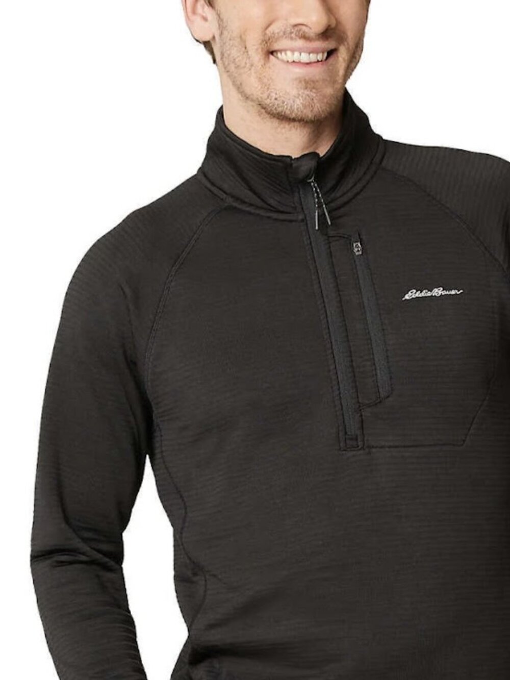 Eddie Bauer Travex Men's TXL Half-Zip Ribbed Pullover - Charcoal Gray